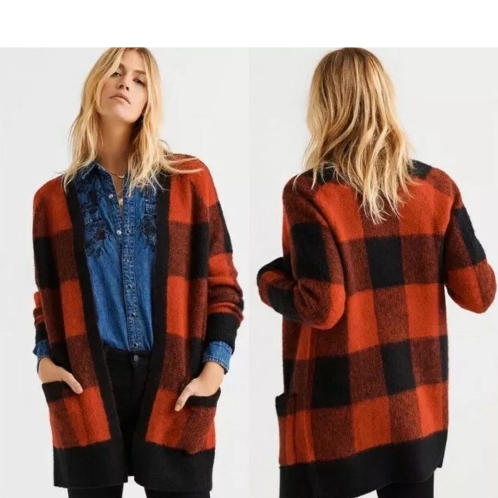 Lucky Buffalo Plaid Cardigan